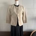 COLIENU Beige Jacket and Fluffy Skirt Set