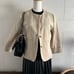 COLIENU Beige Jacket and Fluffy Skirt Set