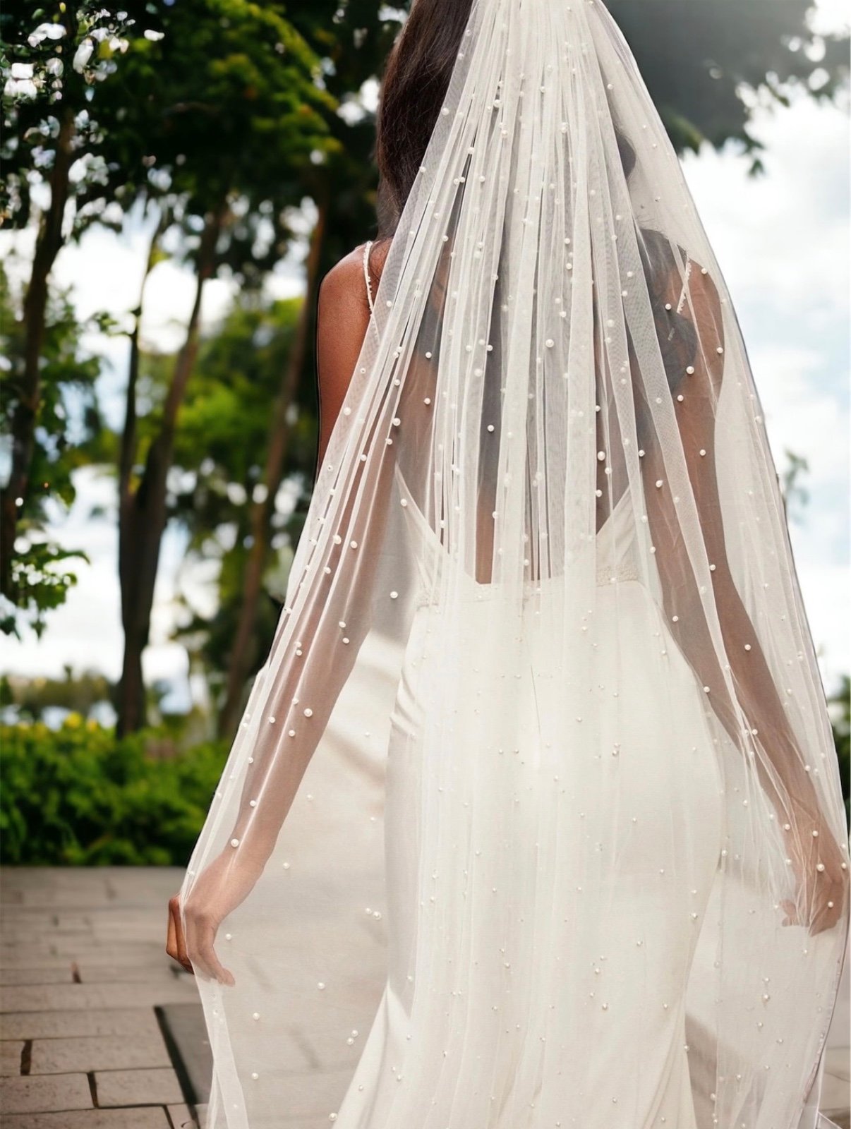 Pearl Cathedral Length Veil