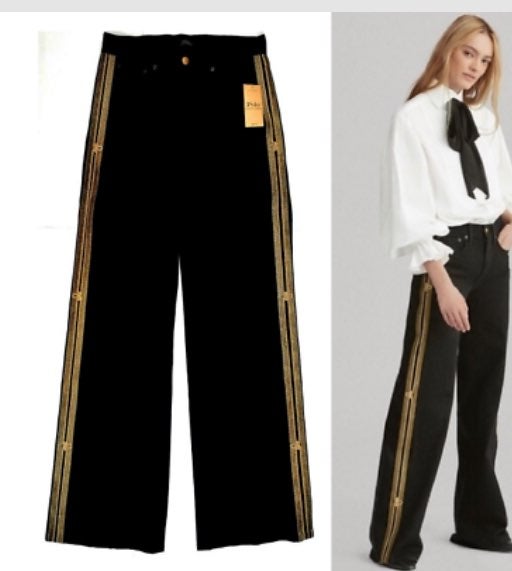 POLO Ralph Lauren Admiral Striped Wide Leg Jeans
