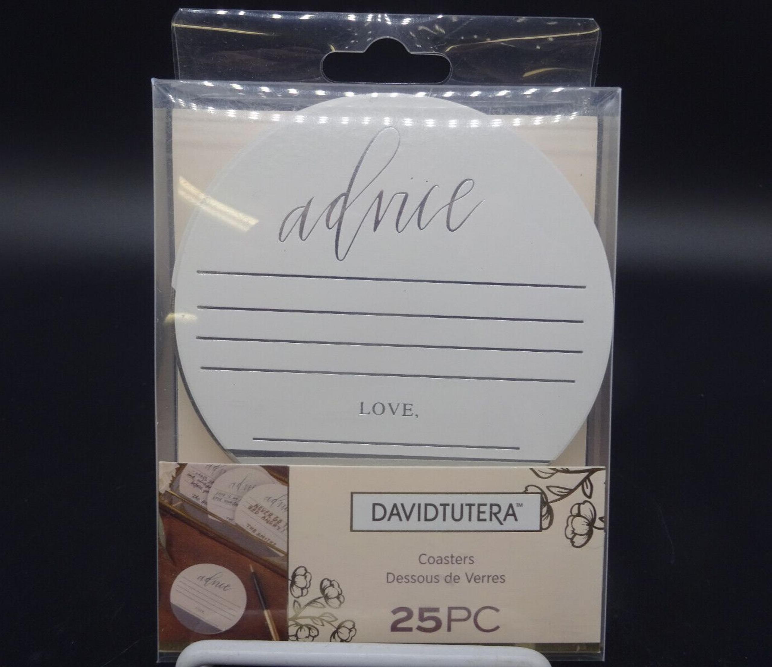 Lot of 2, David Tutera Advice Coasters Wedding Bridal Shower Keepsake (2) 25/pk