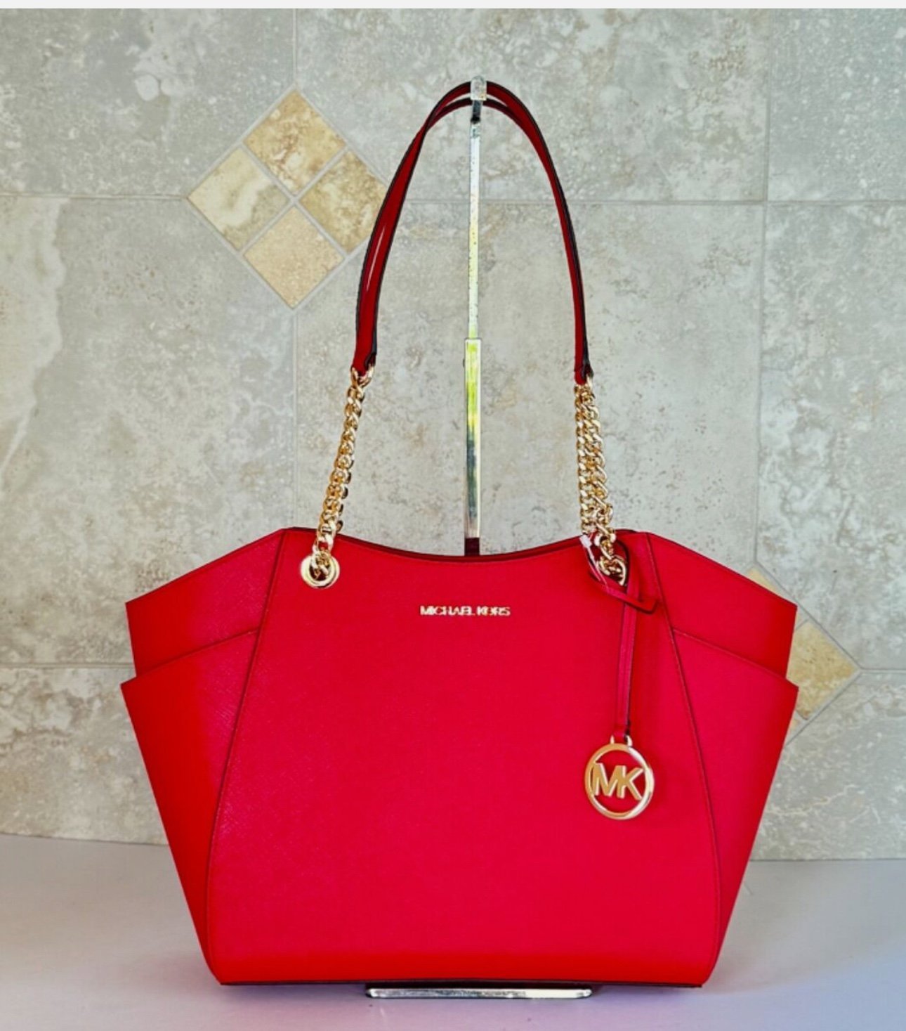 Michael Kors Jet Set Large Saffiano Leather Shoulder Bag