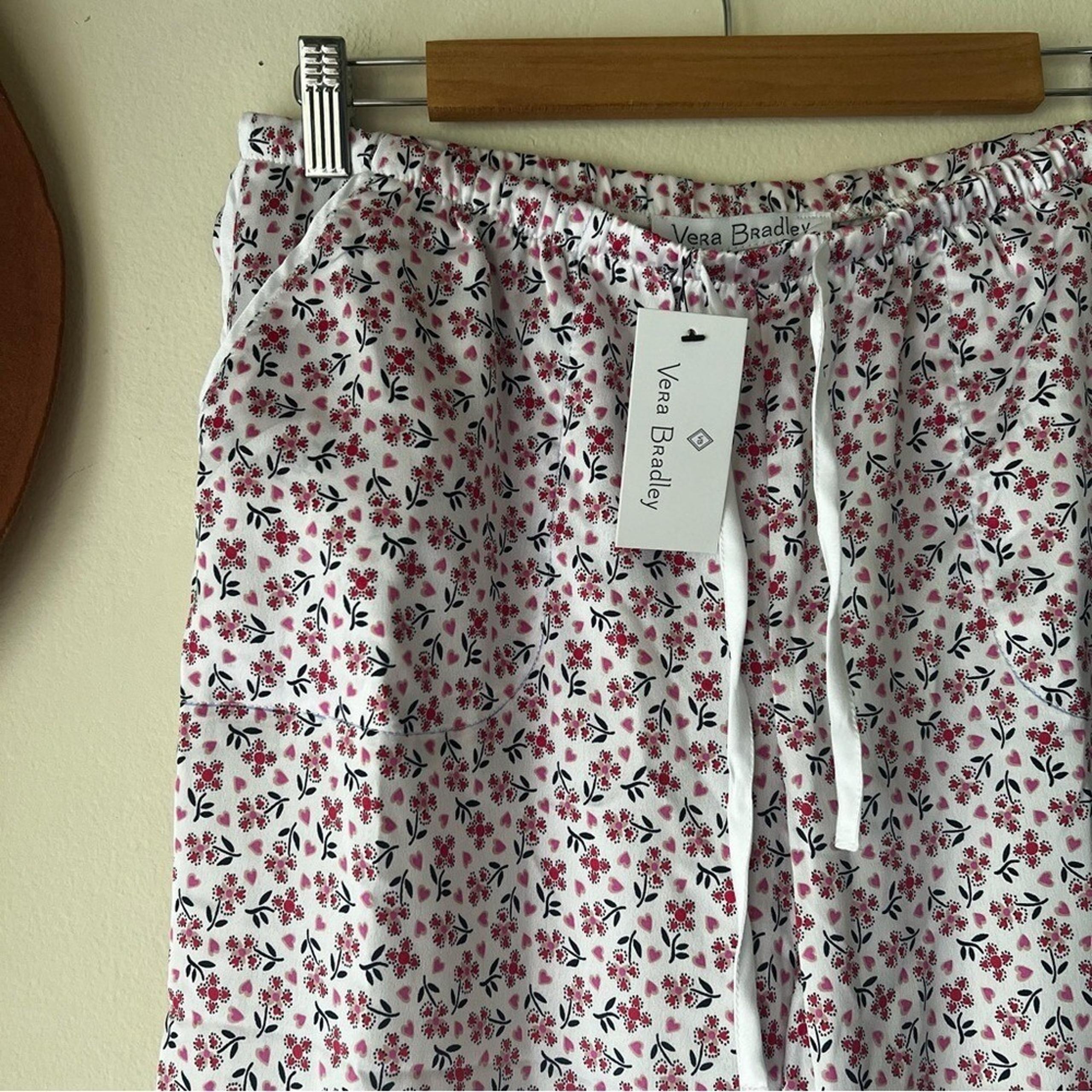 VERA BRADLEY floral satin pajama pants Women's SIZE SMALL new