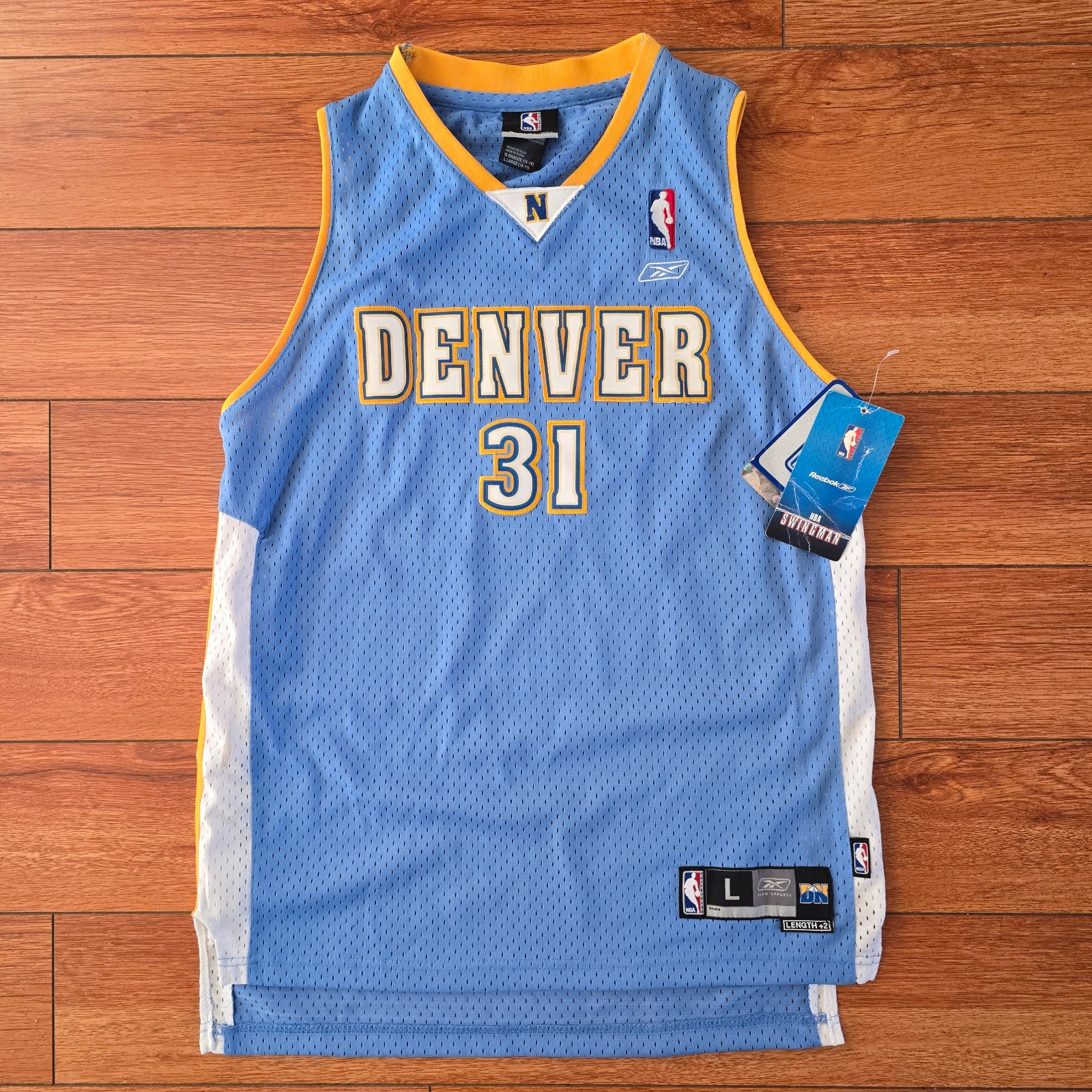 Vintage Denver Nuggets Nene Hilario Reebok Jersey Size Large Length +2