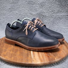 Cole Haan Tyler Grand Men's 9.5 M Blue Oxford Derby Dress Shoes Plain Toe C25105