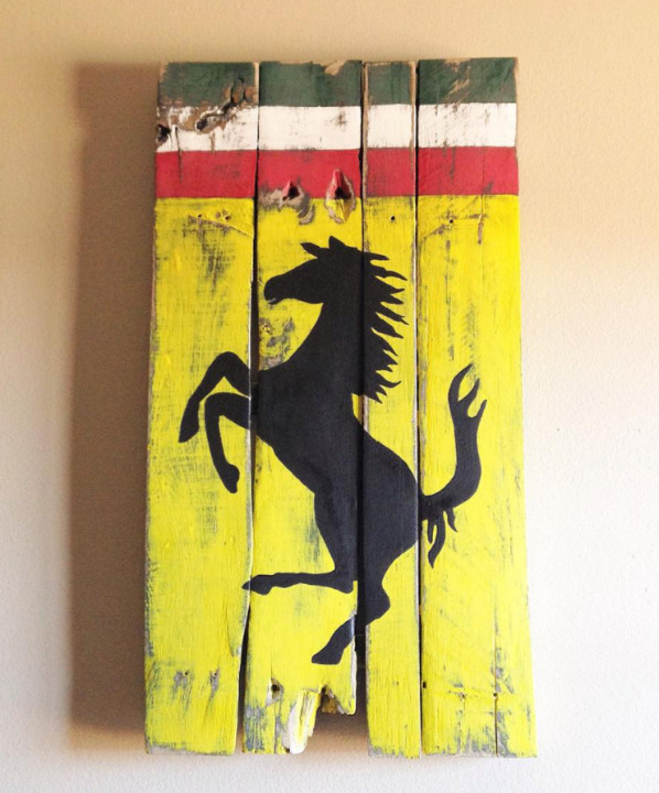 Rustic Ferrari Decor from Reclaimed Wood
