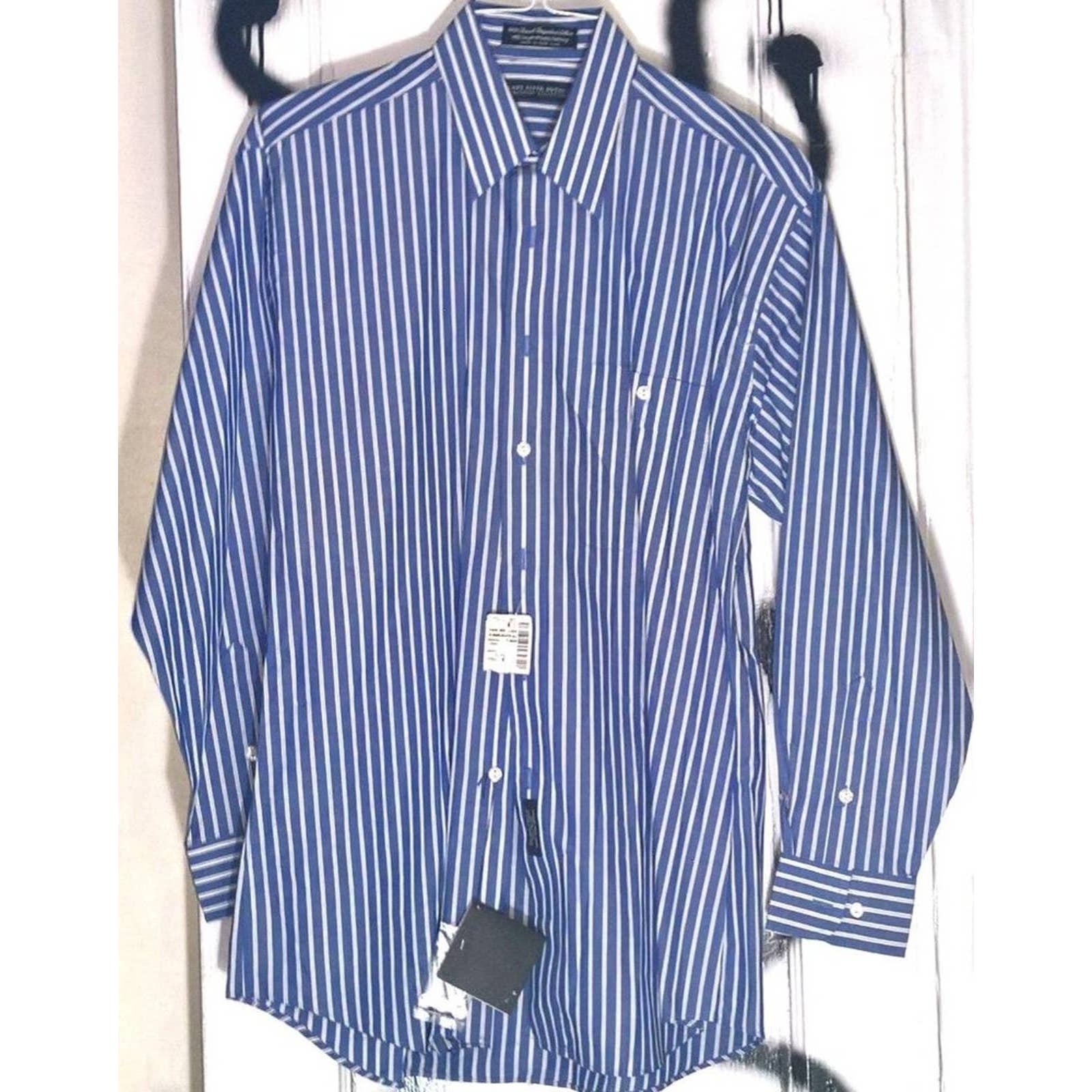 Saks, Single Needle Passport Collection Striped Button Down