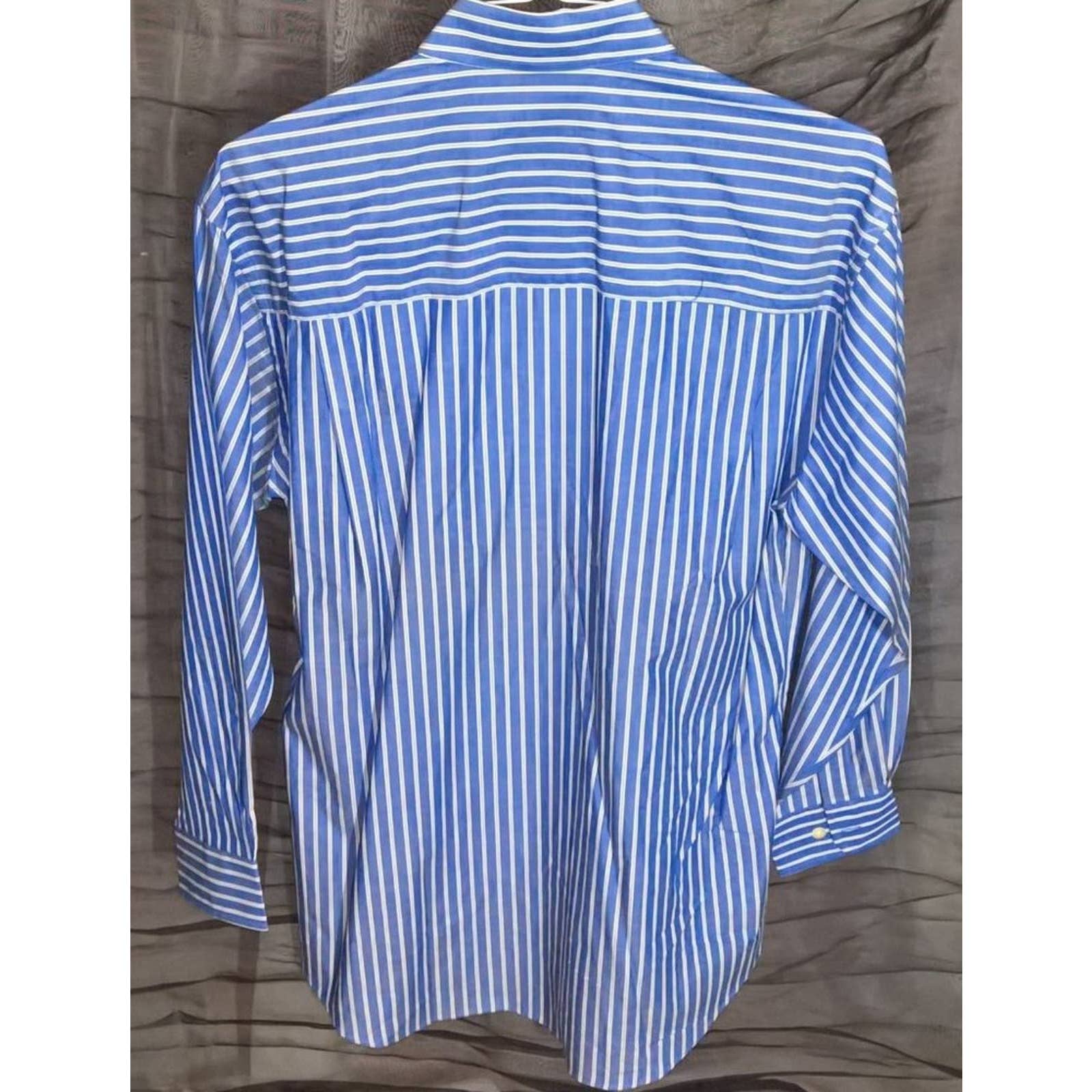 Saks, Single Needle Passport Collection Striped Button Down