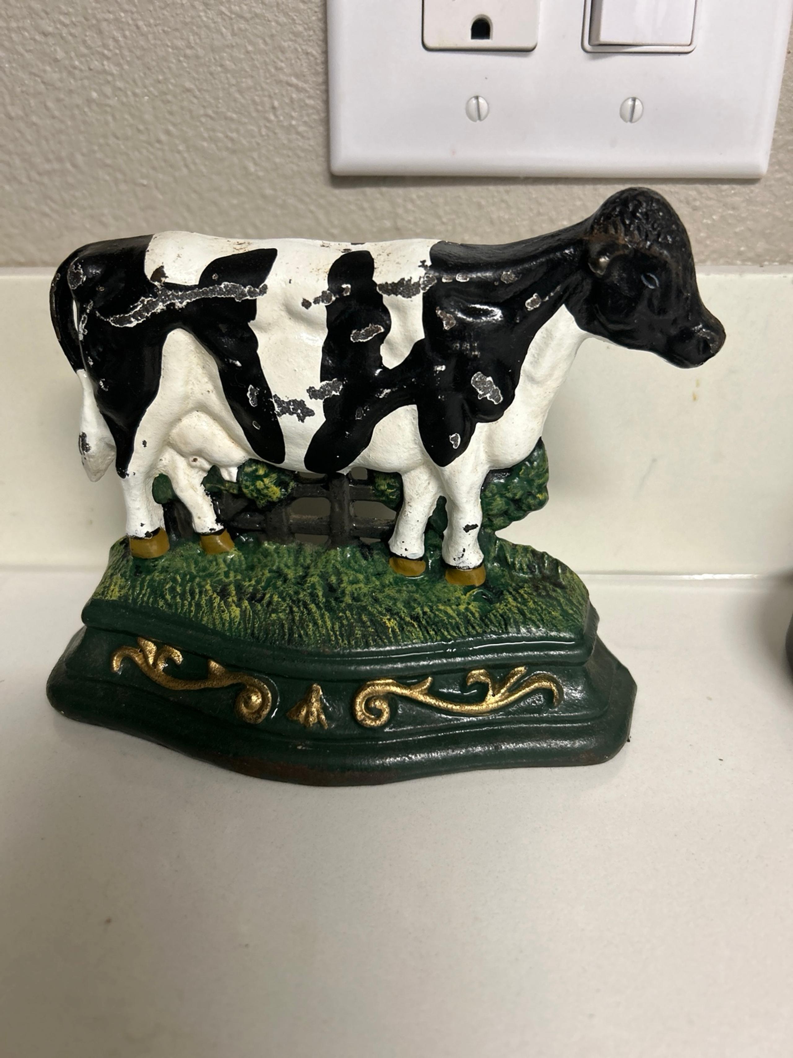 Weight studios Cast Iron cow door stop