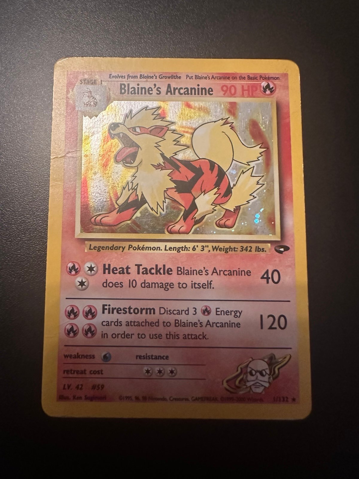 Blaine's Arcanine holo