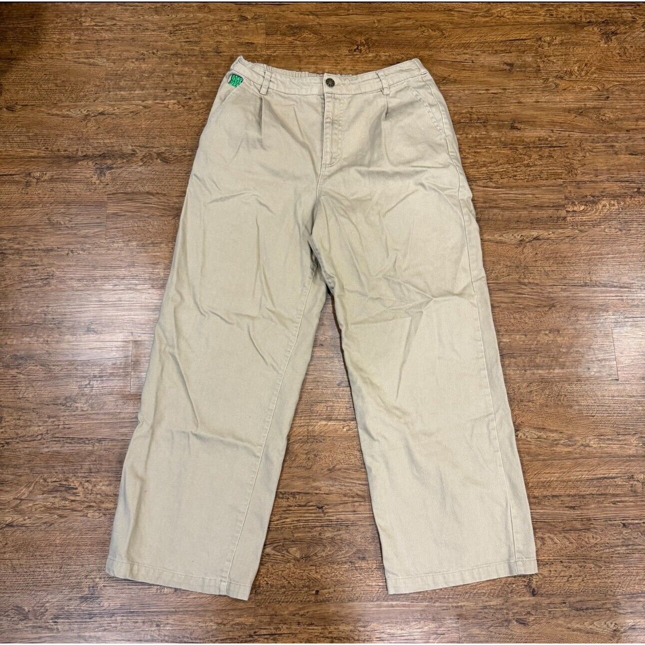 Empyre Beige Tori Y2K Baggy Skater Skateboarding Wide Leg Pants Women's L 32x29