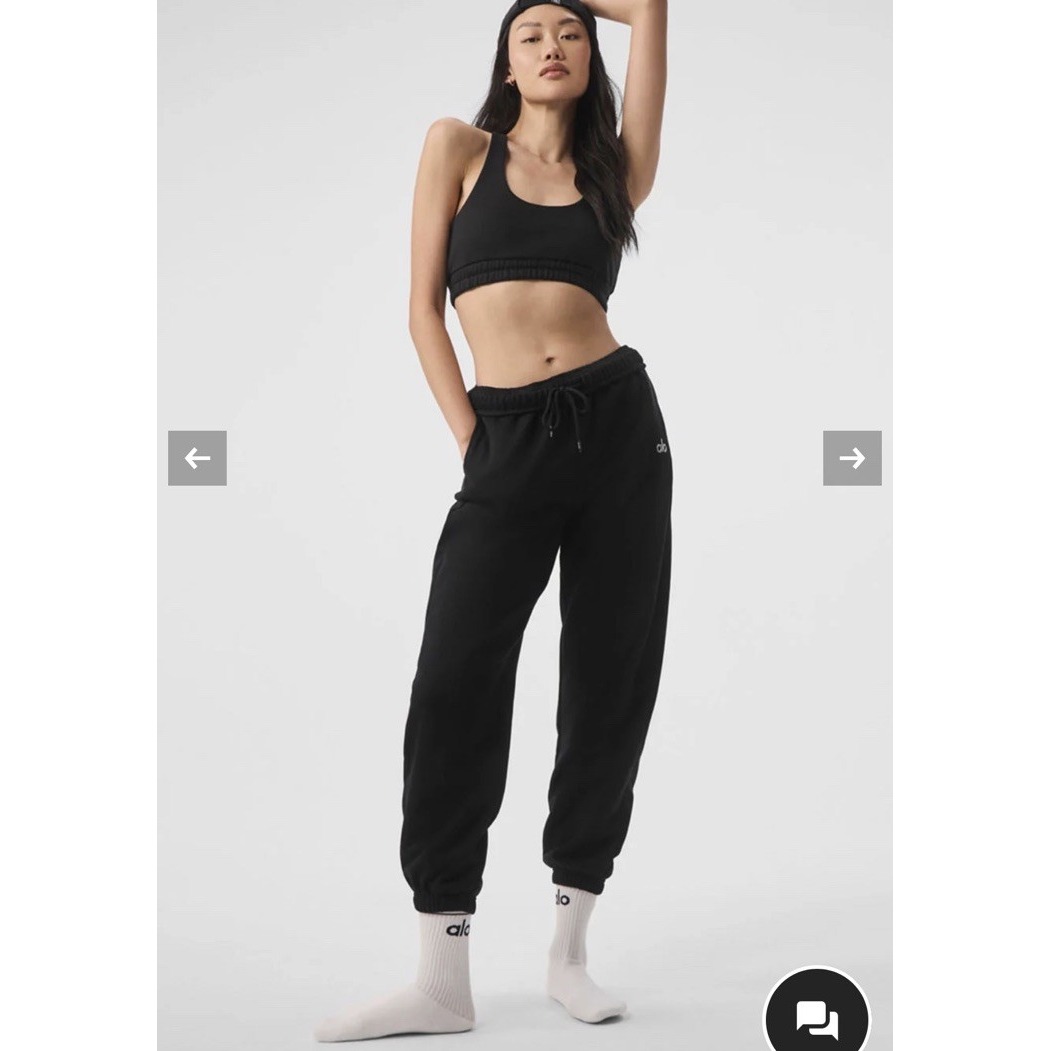 NEW Alo Accolade Sweatpants Women's Large Black 128