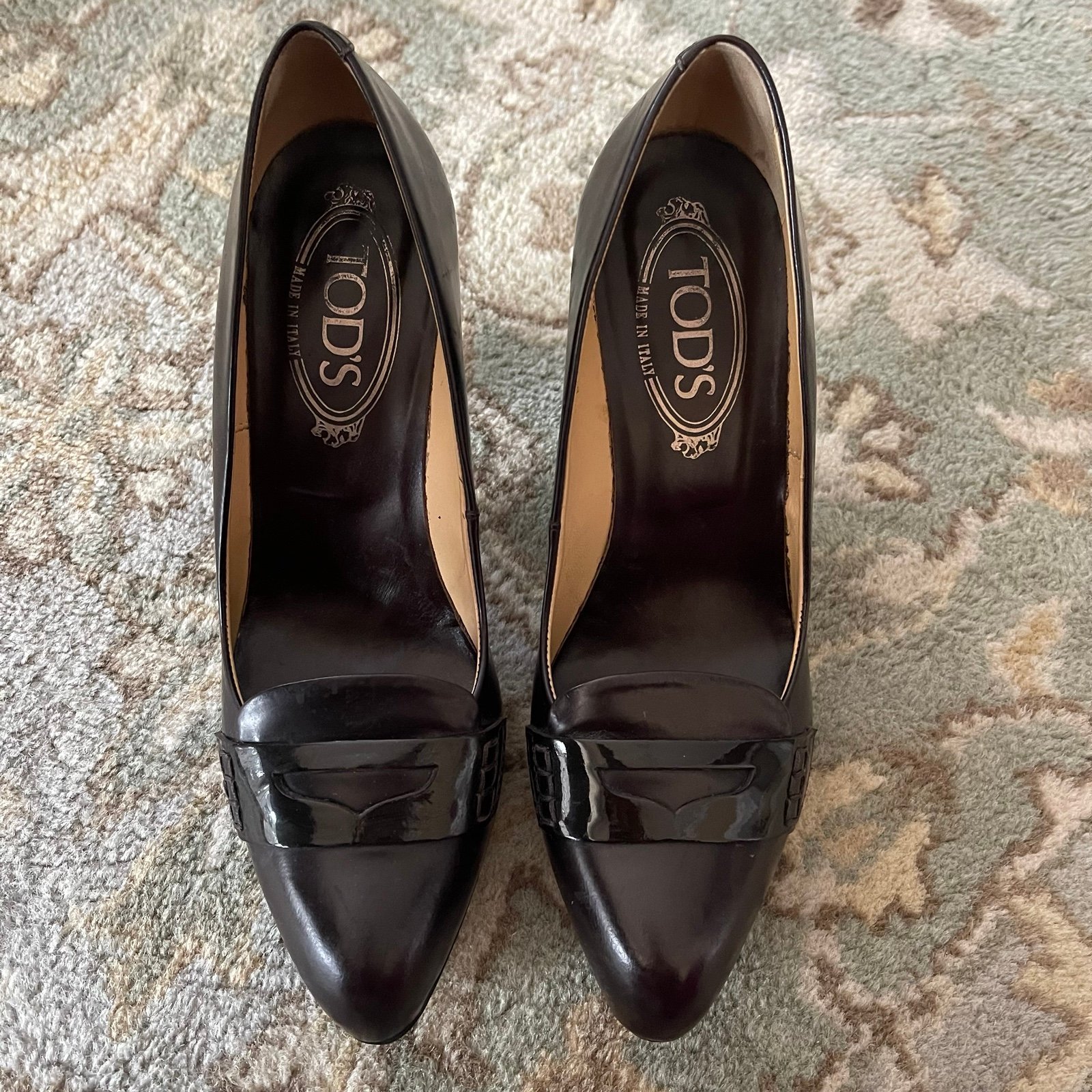 Tod's Penny Loafer Pump Suede size 37.5 Brown
