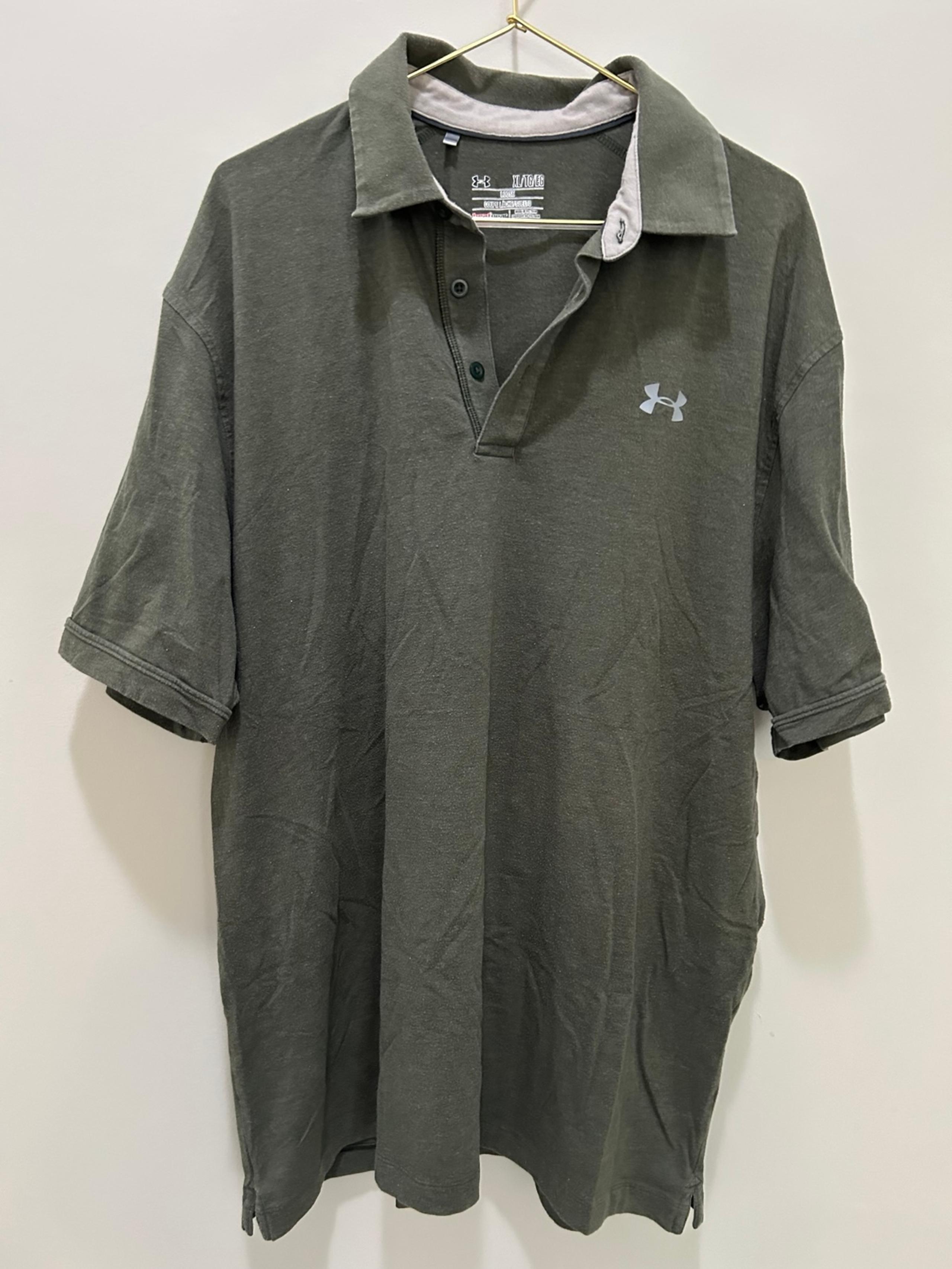 EUC Men’s Under Armour Green Polo Shirt Size XL