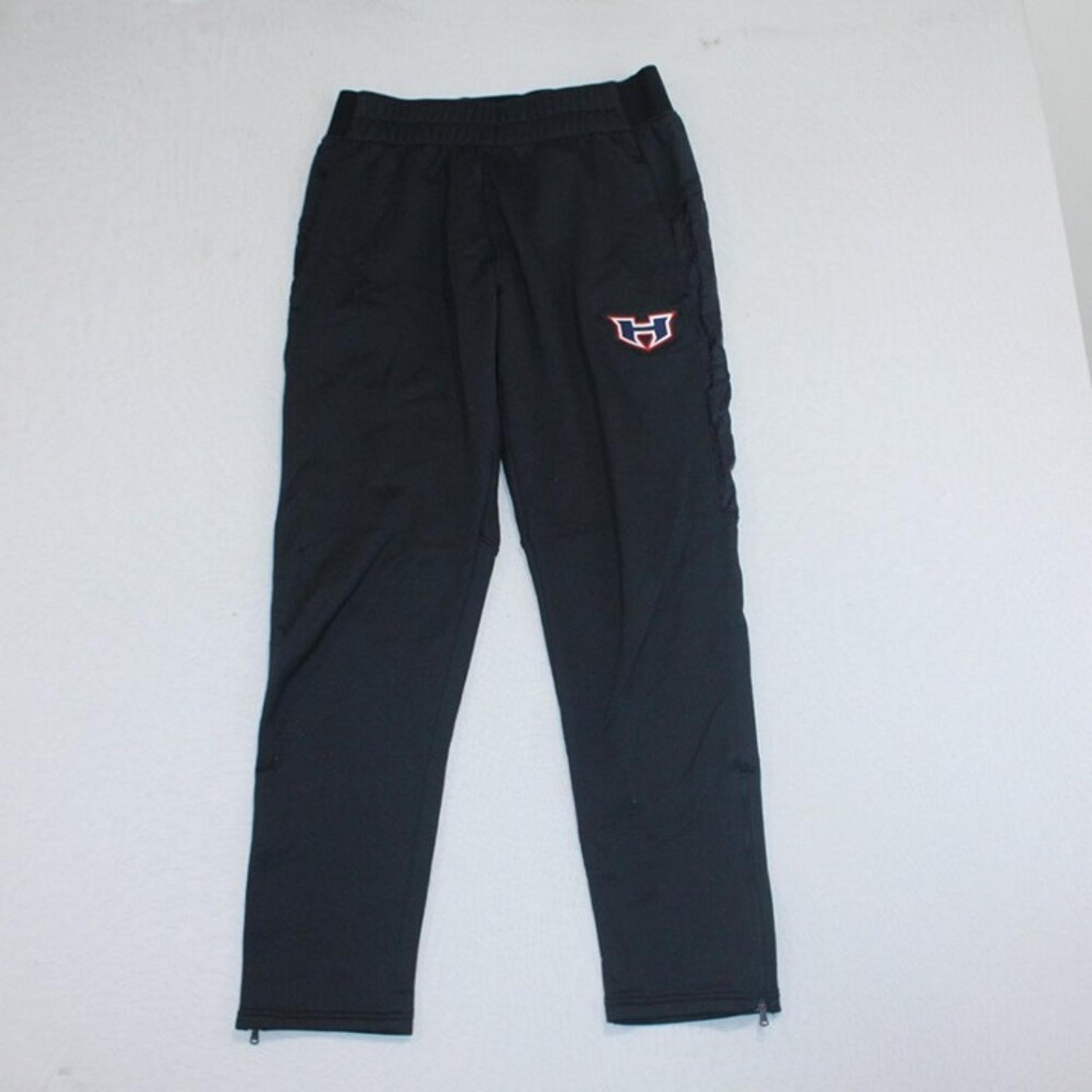 Under Armour Men Black Track Pants Active Heatgear Loose Size Large