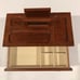Vintage Mid Century Dresser Top Valet Wood Box With Two Drawers