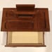 Vintage Mid Century Dresser Top Valet Wood Box With Two Drawers