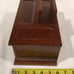 Vintage Mid Century Dresser Top Valet Wood Box With Two Drawers