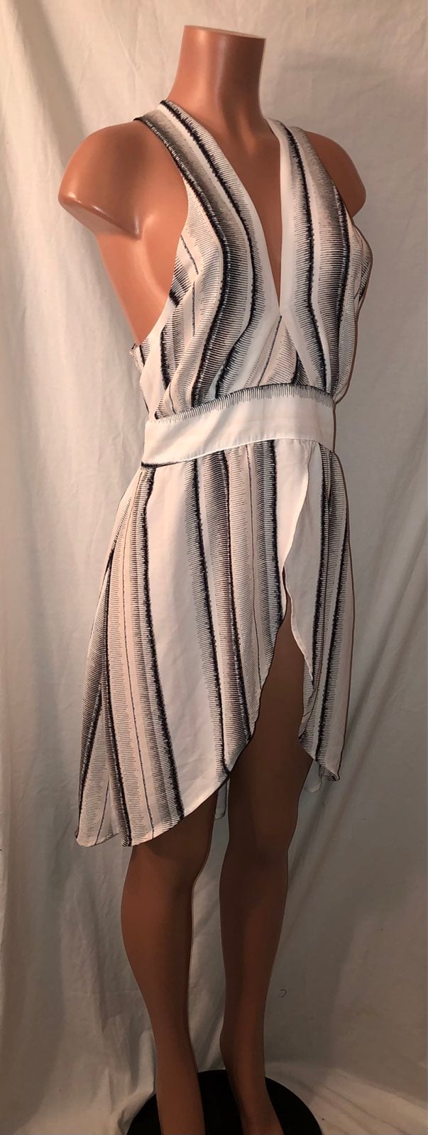 **Rare Frosted Champange Striped Royalty Style Event Dress**