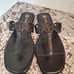 Tory Burch Tiny Miller Thong Sandals Perfect Black Women's SZ 8 M