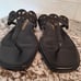 Tory Burch Tiny Miller Thong Sandals Perfect Black Women's SZ 8 M