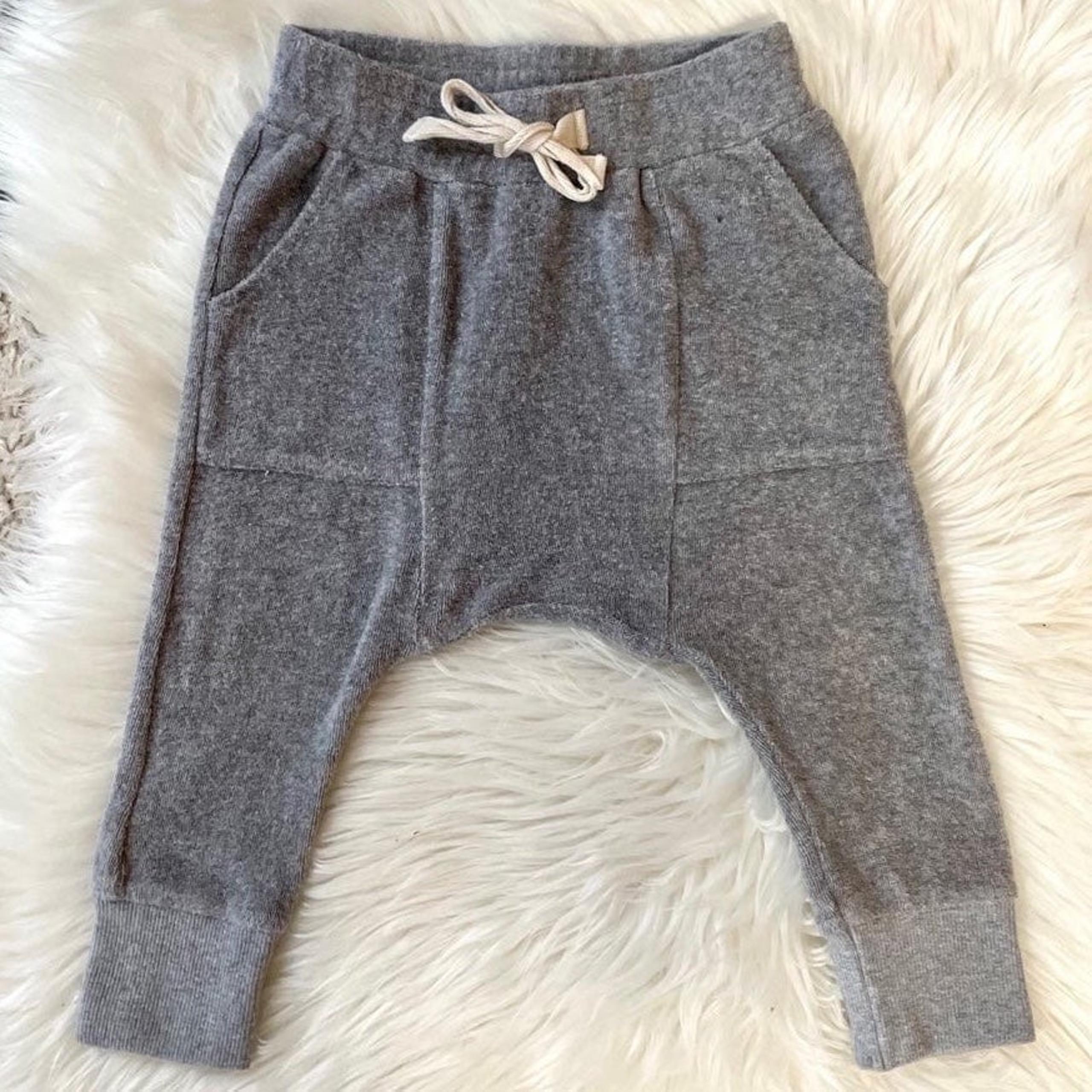 Huxbaby Kids Organic Terry Drop Crotch Jogger Pants 2T