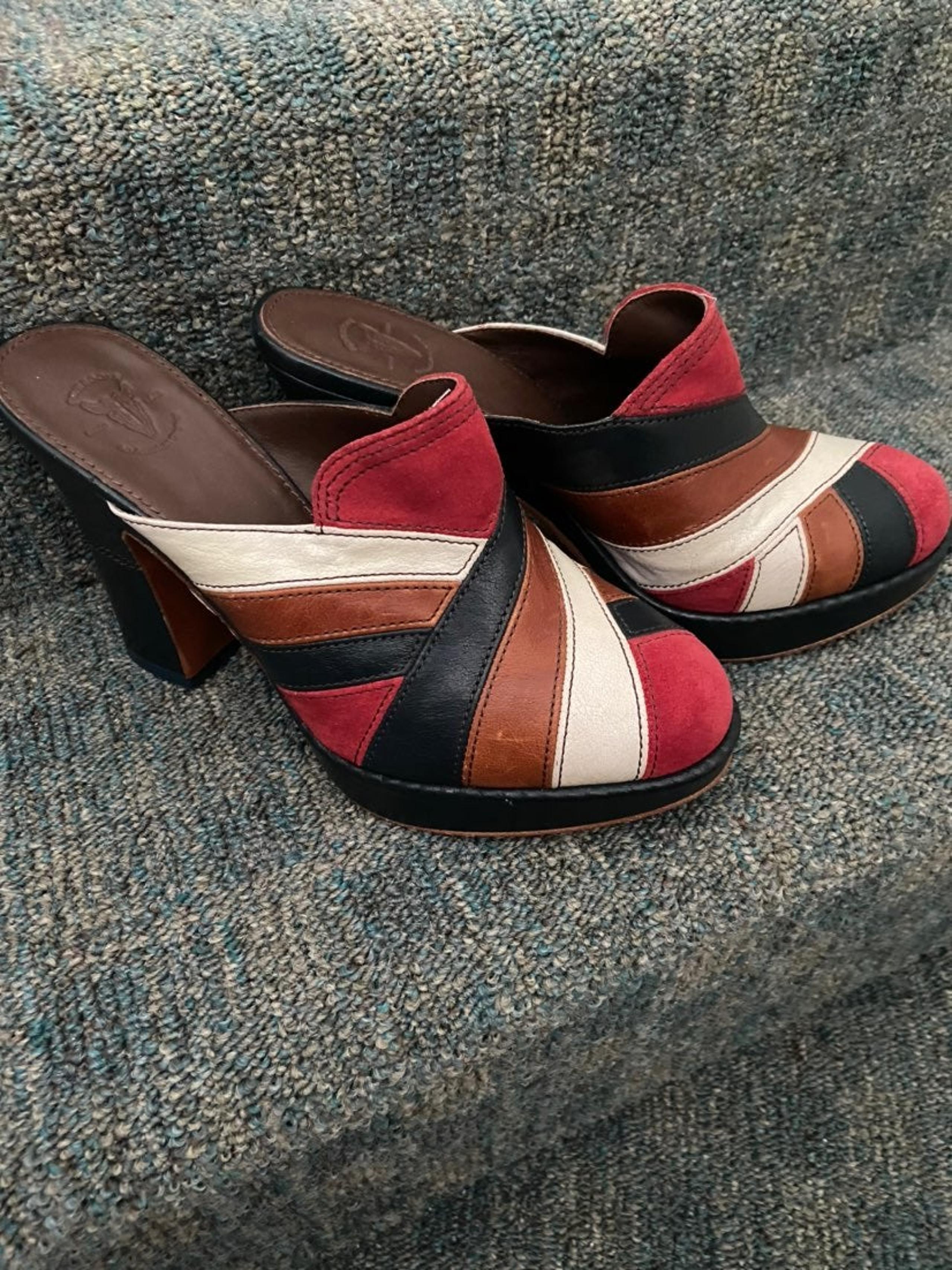 Frye colorful clogs mules sz 9.5