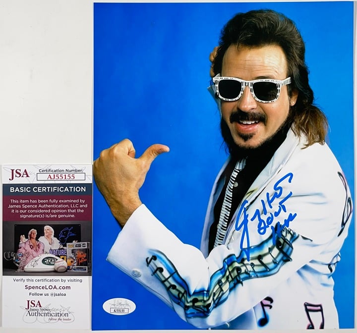 WWE The Mouth Of The South Jimmy Hart Signed 8x10 Photo E Autograph JSA COA