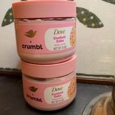 (2 pieces) dove /crumbl confetti cake body scrub