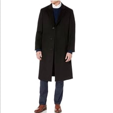 NWT Adam Baker Elegant Classic Single Breasted Luxury Wool Coat Full Length