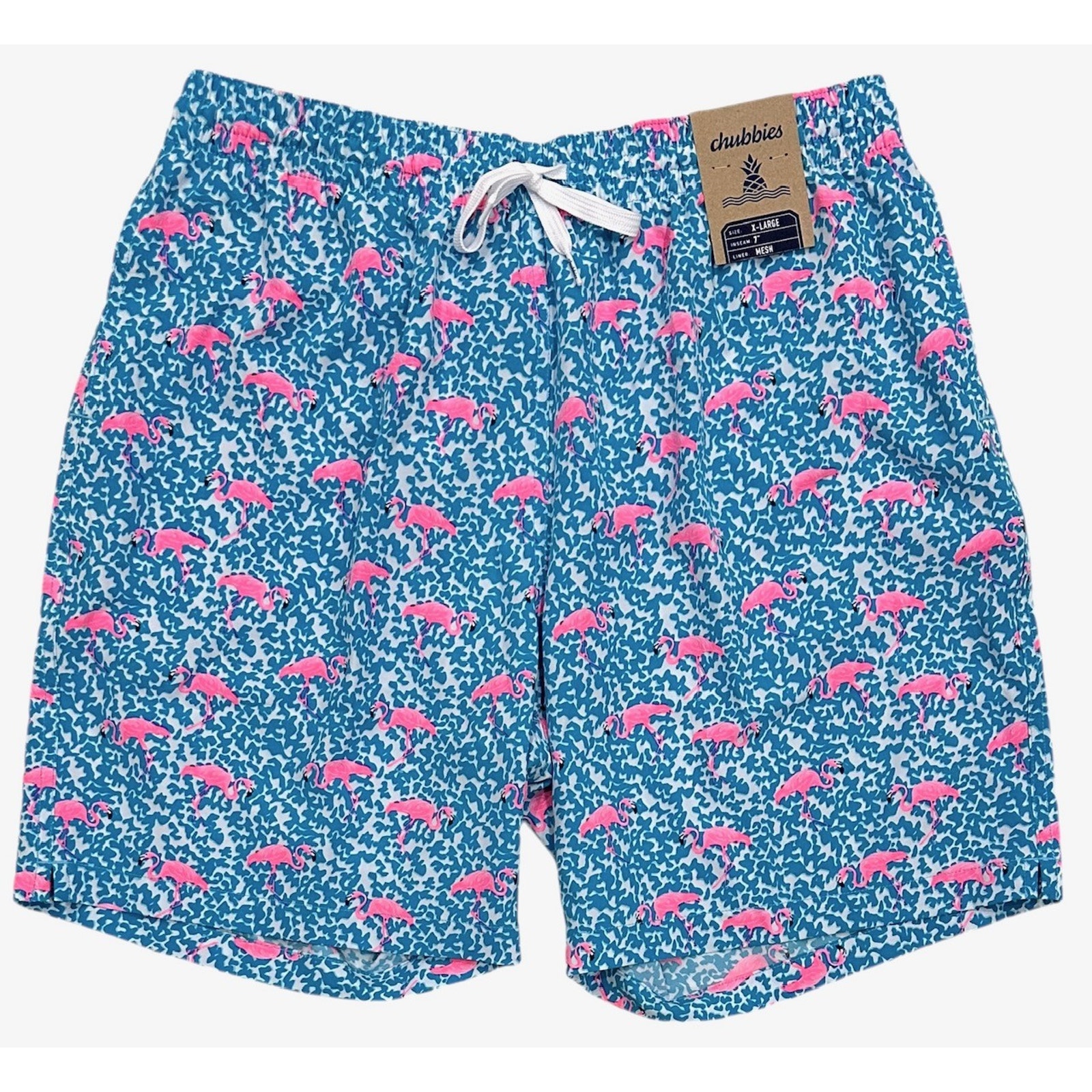 Chubbies Men's Classic Swim Trunks 7 Domingos Are For Flamingos Boardshorts