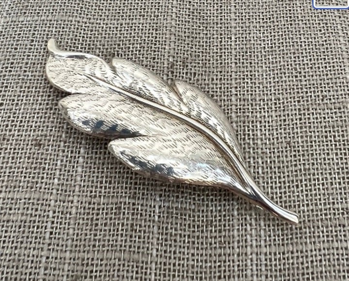 Vintage Beau Sterling Silver Leaf Pin Brooch SP-2987