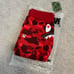 Bape Red Camo Shark Sweat Shorts