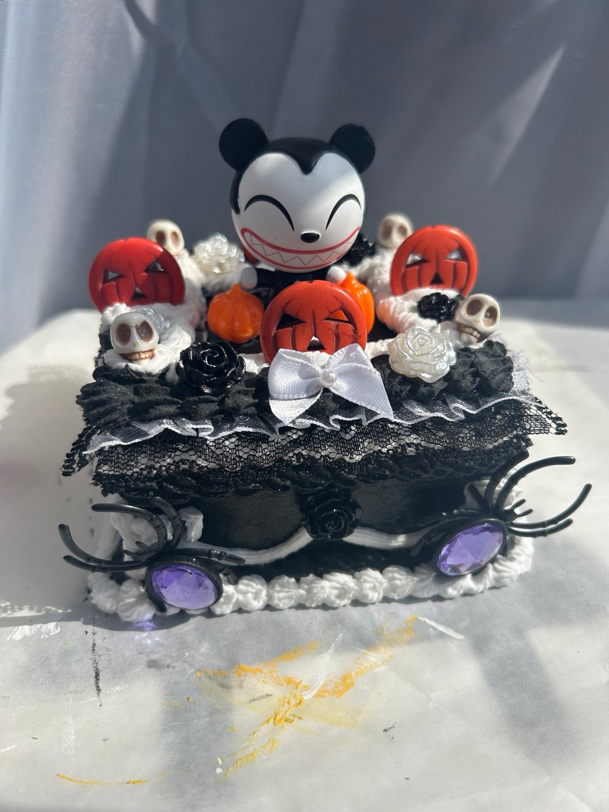 Handmade nightmare before Christmas fake cake jewelry box