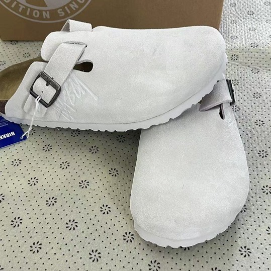 BIRKENSTOCK Joint Stussy Boston Soft Footbed-Women's Bone Clogs Shoes-Size 37