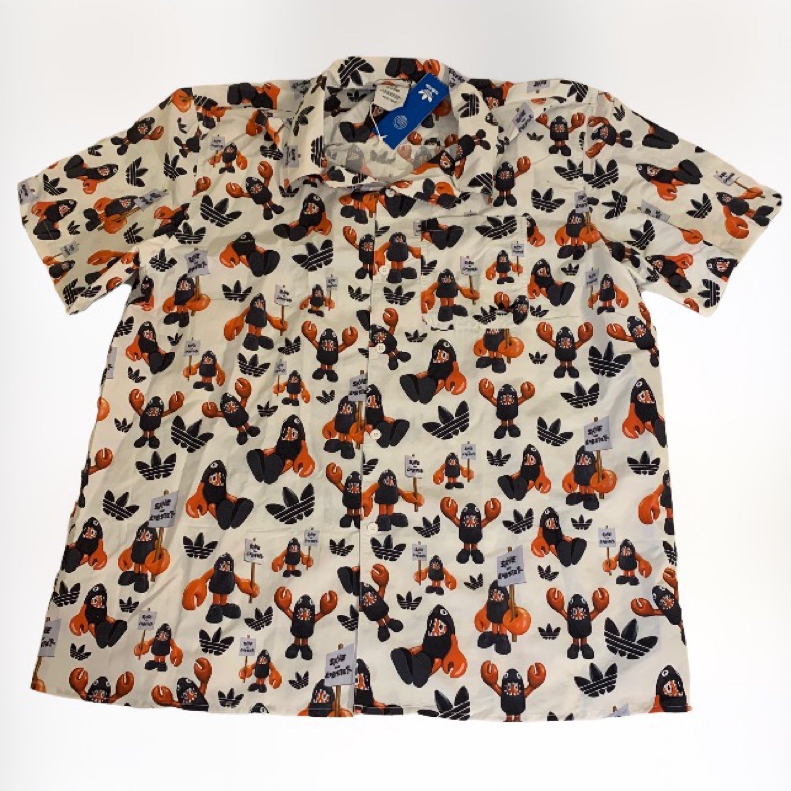 NWT Adidas Originals x Philip Colbert Mens Artist Shirt White HA4702 Size XL