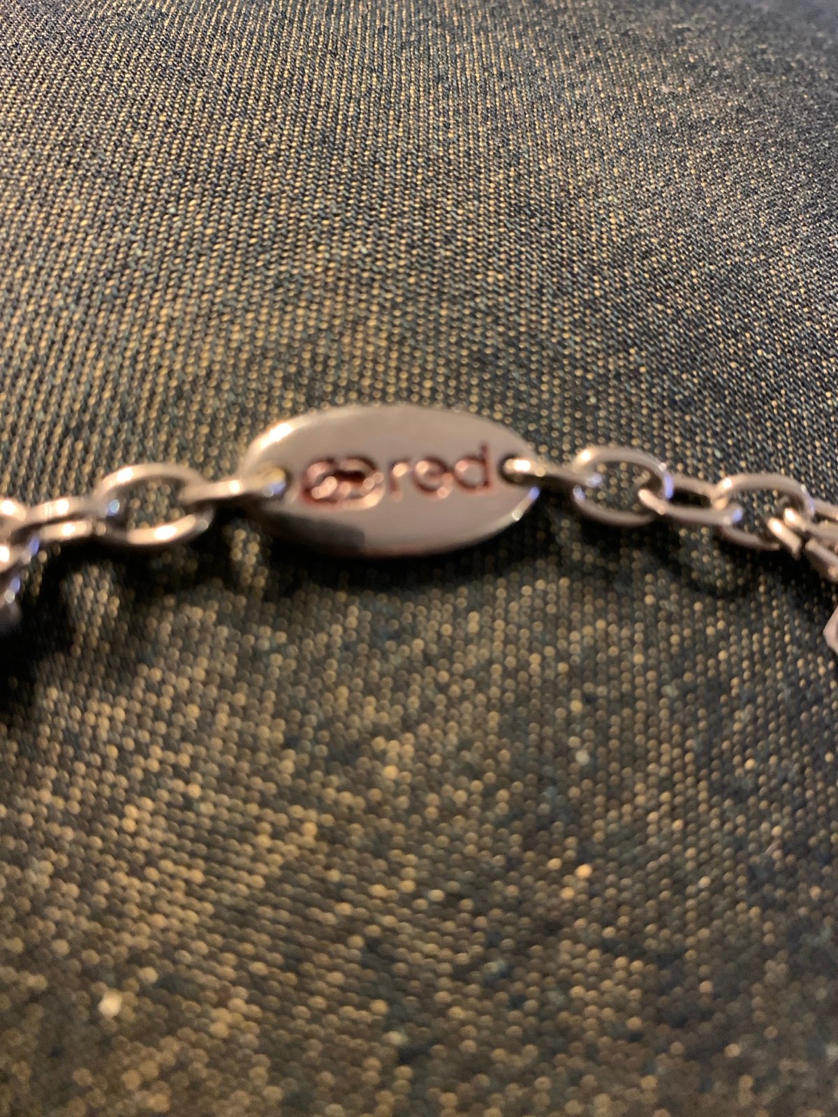 Ecko Red silver charm bracelet