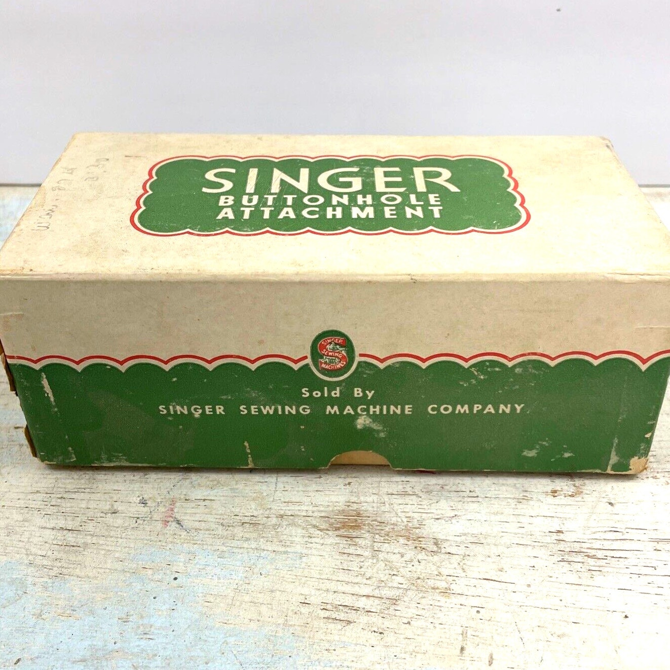 Vintage Singer Buttonhole Attachment No. 121795 w/ Instructions & Original Box