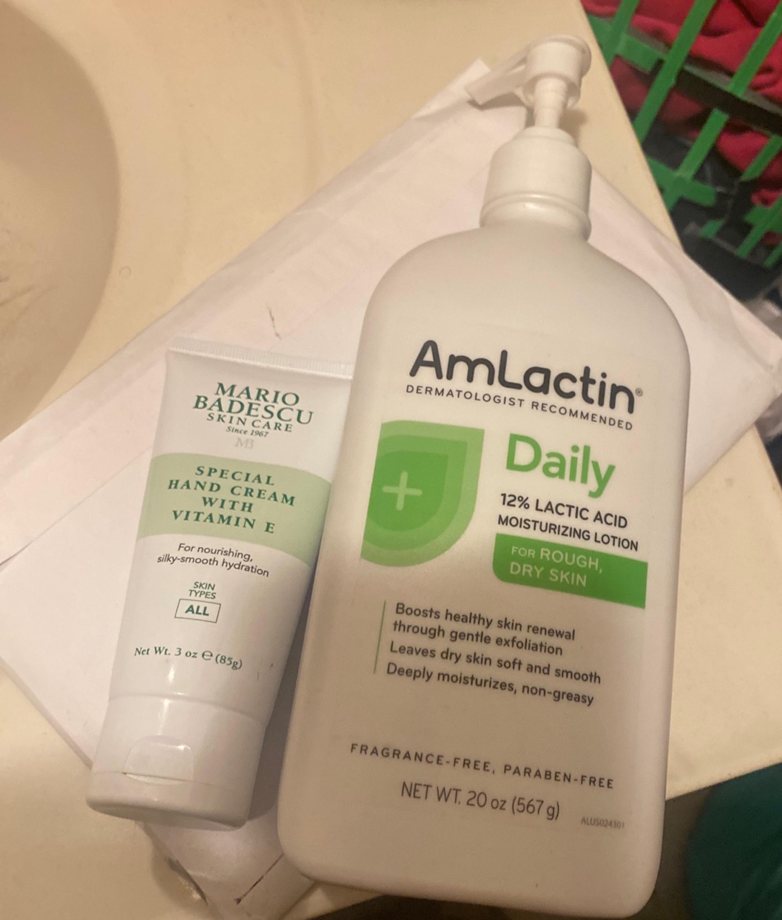 Mario Badescu Hand Cream (New) and Amlactin Body Lotion (Like New) ($40 Value)