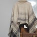 NWOT France handmade mohair blend Turtleneck Poncho