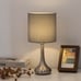 2 Modern Table Lamps Gray Bedside Lights