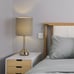 2 Modern Table Lamps Gray Bedside Lights