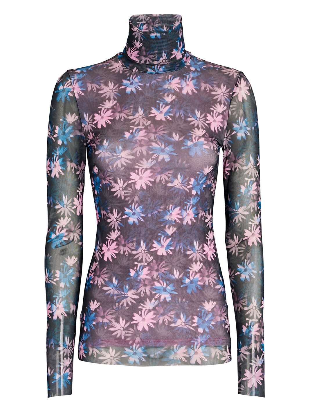 Ganni Floral Mesh Top