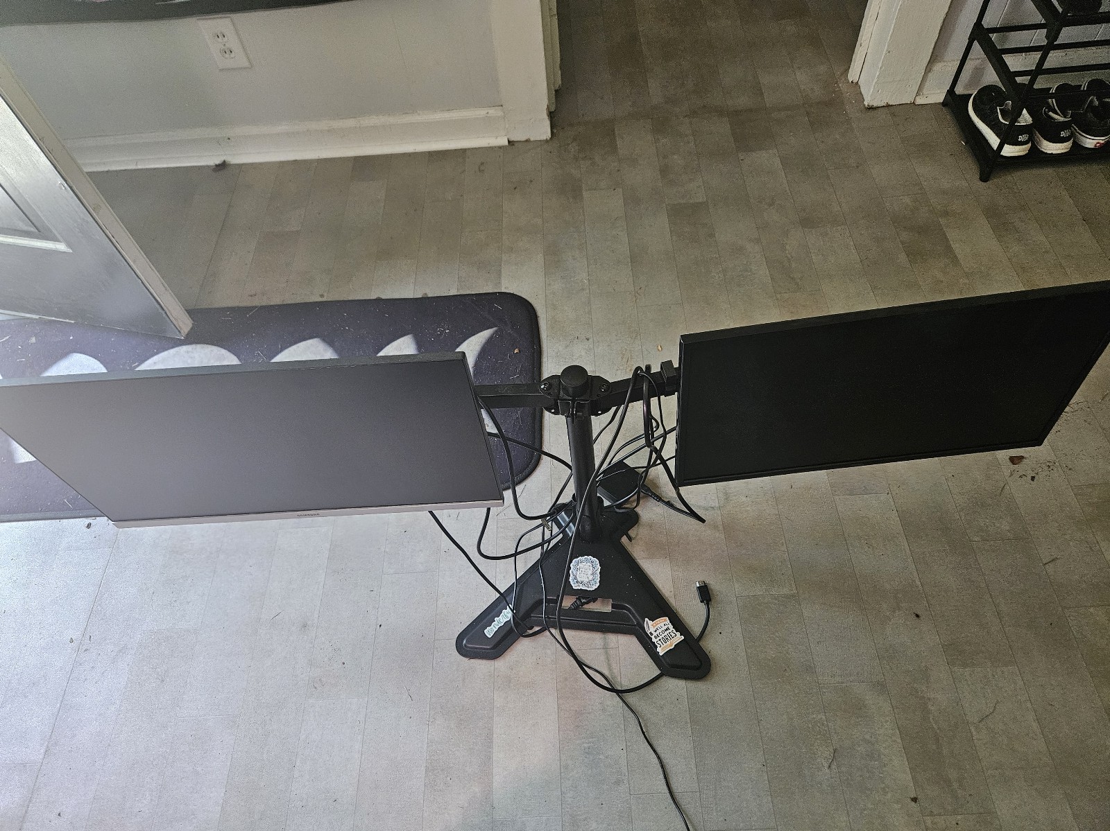 Dual monitors and stand