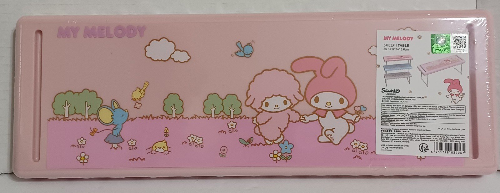Sanrio My Melody Plastic Shelf Table kawaii Pink New