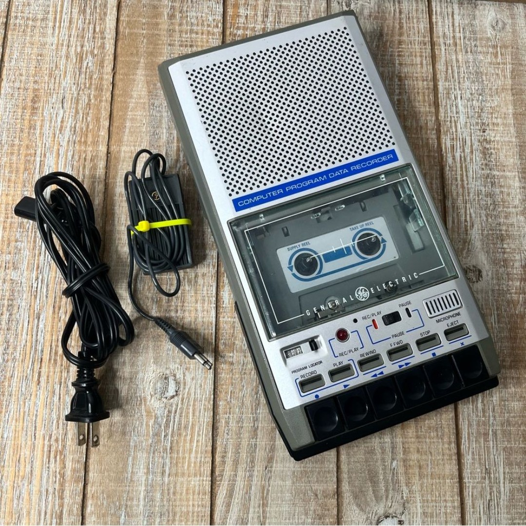 Vintage GE 3-5158 Computer Program Data Recorder Cassette Player For Old PC WORK