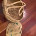 Basket with lid and handles handwoven 12 x14 x8