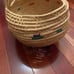 Basket with lid and handles handwoven 12 x14 x8