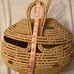 Basket with lid and handles handwoven 12 x14 x8