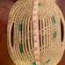 Basket with lid and handles handwoven 12 x14 x8